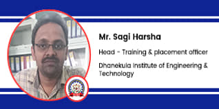 Mr.Harsha Sagi, Head - Training & placement officer at Dhanekula Institute of Engineering & Technology, Vijayawada, Andhra Pradesh